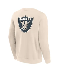 Fanatics Men's Cream Las Vegas Raiders Elements Future Ground Lettering Pullover Sweatshirt