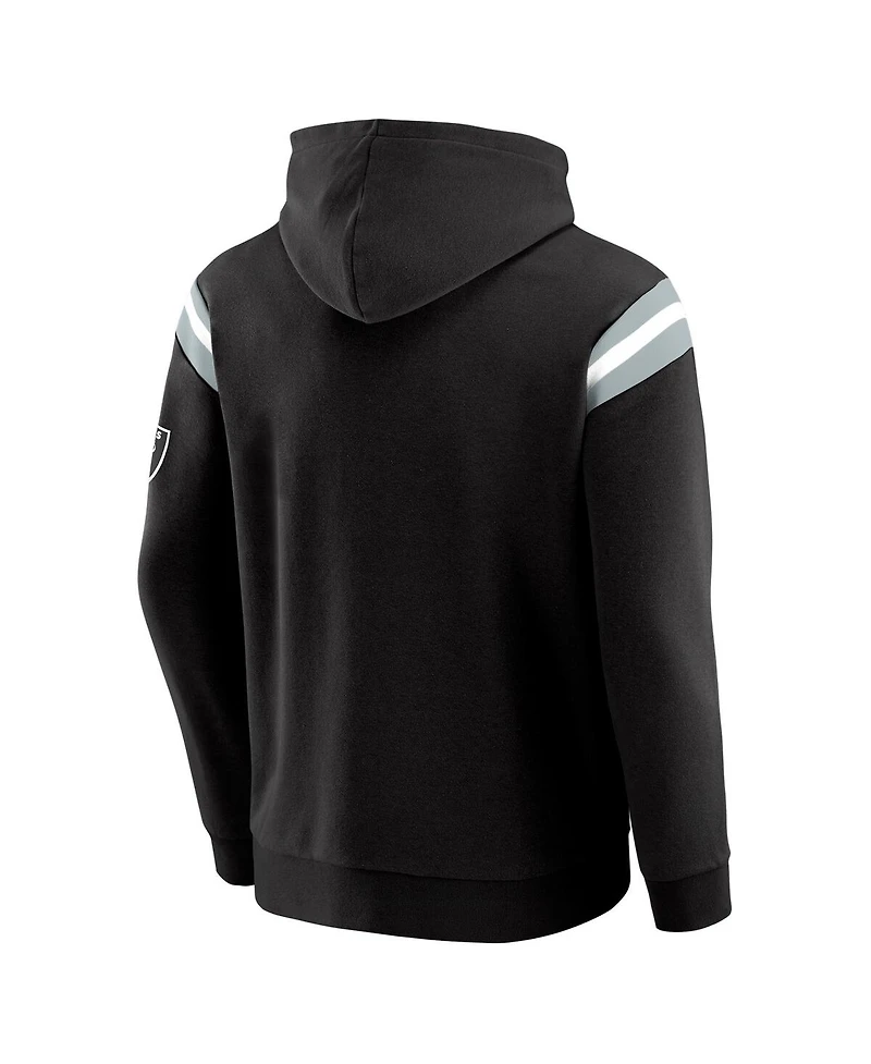 Darius Rucker Collection by Fanatics Men's Black Las Vegas Raiders Football Washed Pullover Hoodie