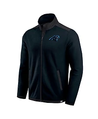 Darius Rucker Collection by Fanatics Men's Black Carolina Panthers Colorblock Polar Fleece Full-Zip Jacket