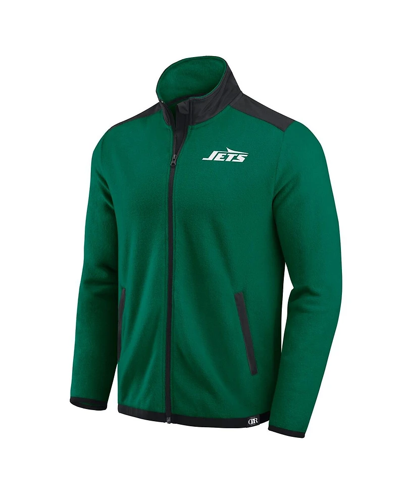 Darius Rucker Collection by Fanatics Men's Green New York Jets Colorblock Polar Fleece Full-Zip Jacket