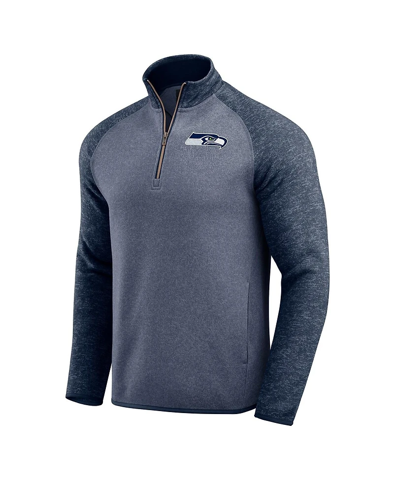 Darius Rucker Collection by Fanatics Men's College Navy Seattle Seahawks Tonal Quarter-Zip Jacket