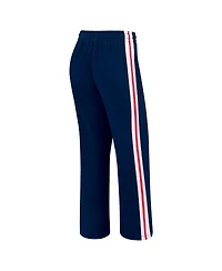Wear by Erin Andrews Women's Navy New England Patriots color block Straight Leg Pants