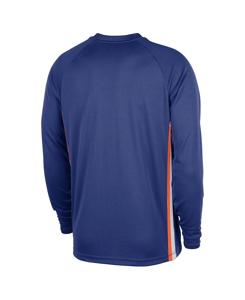 Nike Men's Blue New York Knicks 2025/26 Authentic Pre-Game Legend Dri-fit Long Sleeve Shooting Shirt