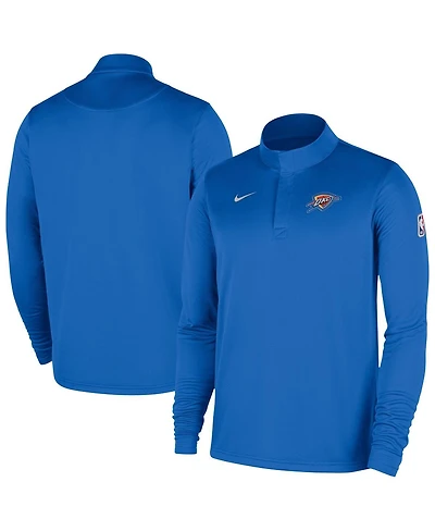 Nike Men's Blue Oklahoma City Thunder 2025/26 Authentic Coaches Quarter-Zip Dri-Fit Sweatshirt