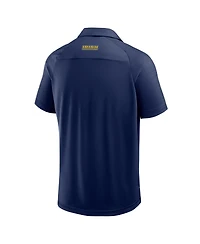 Fanatics Men's Navy Notre Dame Fighting Irish Take the Lead Defender Raglan Polo Shirt