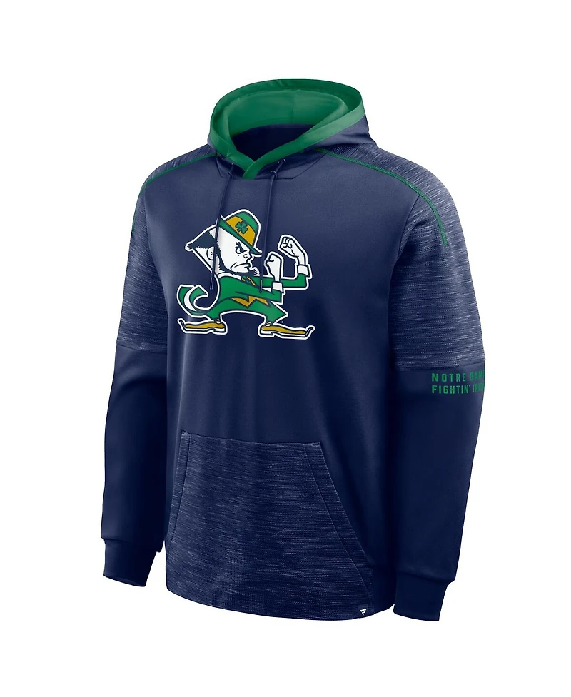 Fanatics Men's Navy Notre Dame Fighting Irish Quad Defender Pullover Hoodie