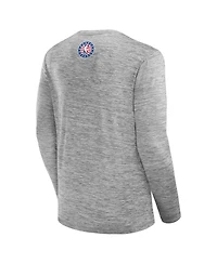 Fanatics Men's Heather Gray Milwaukee Bucks Nba Hoops for Troops Long Sleeve T-Shirt