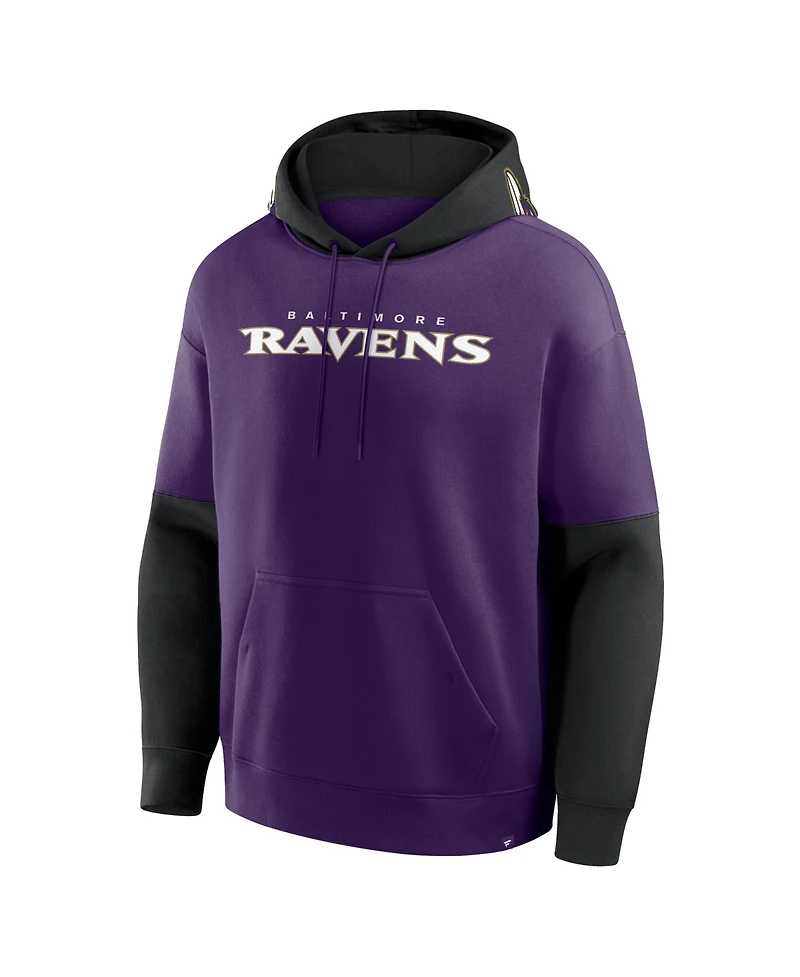 Fanatics Men's Purple Baltimore Ravens Helmet Pullover Hoodie