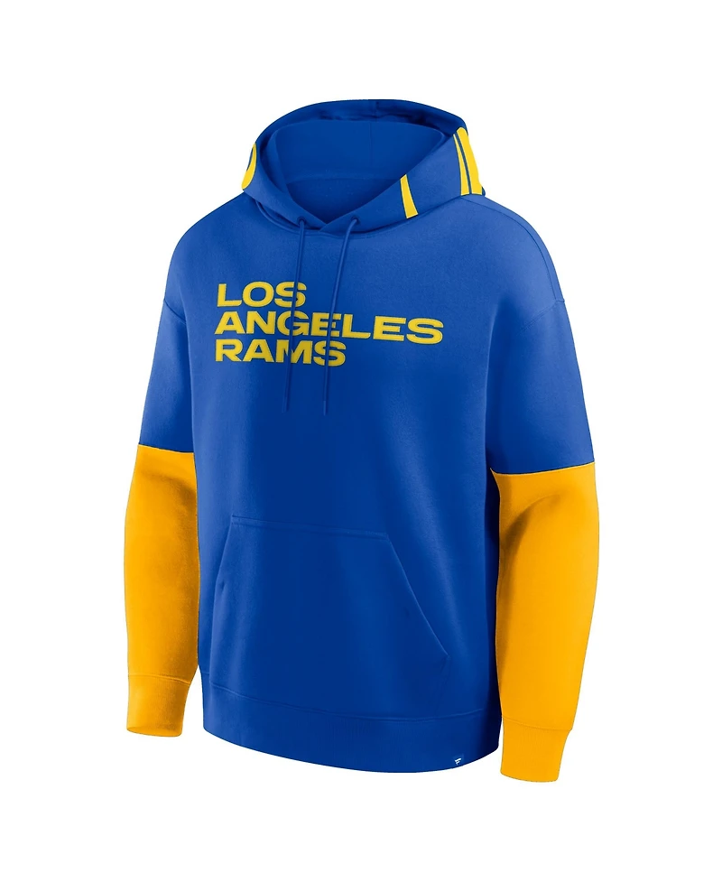 Fanatics Men's Royal Los Angeles Rams Helmet Pullover Hoodie