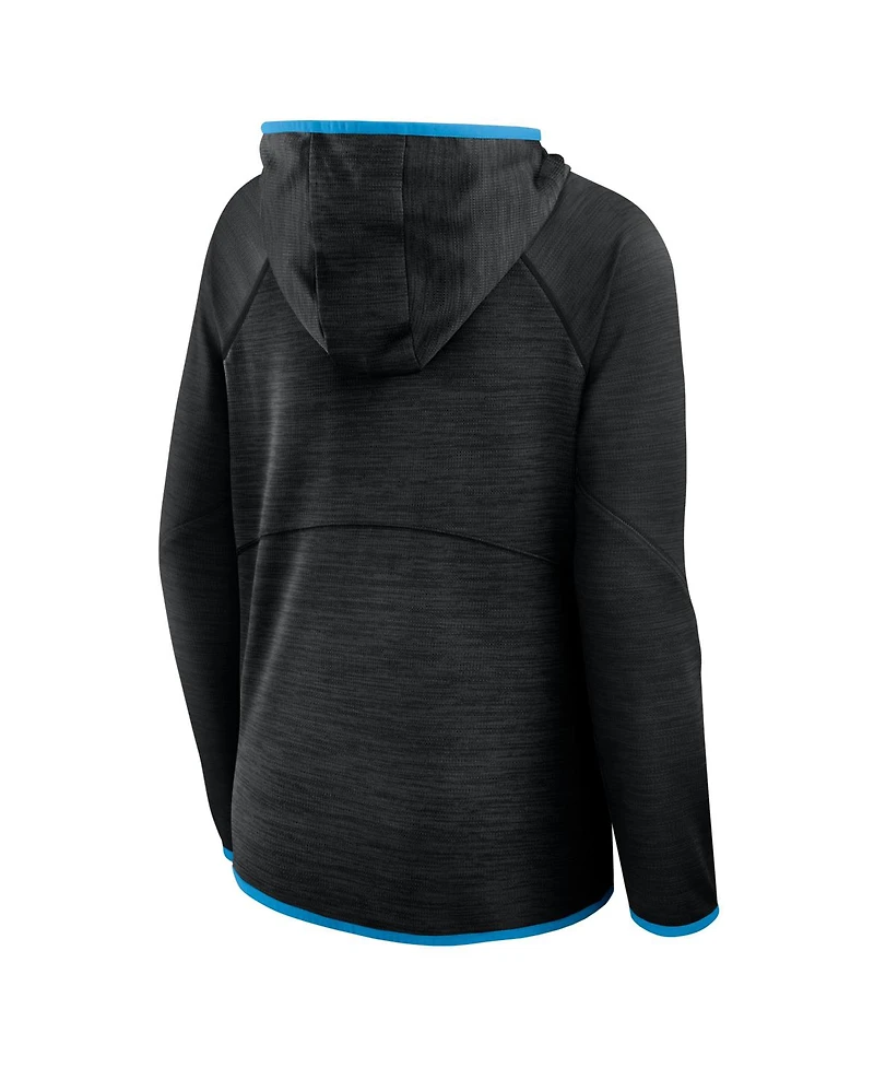 Fanatics Women's Black Carolina Panthers Redzone End Around Pass Raglan Full-Zip Hoodie