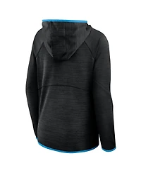 Fanatics Women's Black Carolina Panthers Redzone End Around Pass Raglan Full-Zip Hoodie