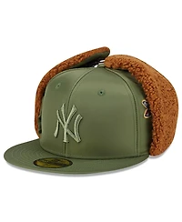 New Era x Alpha Industries Men's Olive York Yankees Dog Ear 59FIFTY Fitted Hat