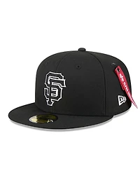 New Era x Alpha Industries Men's Black San Francisco Giants 59FIFTY Fitted Hat