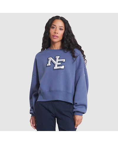 Nike Women's Storm Blue New England Patriots 2025 Rivalries Collection Oversized Phoenix Fleece Sweatshirt