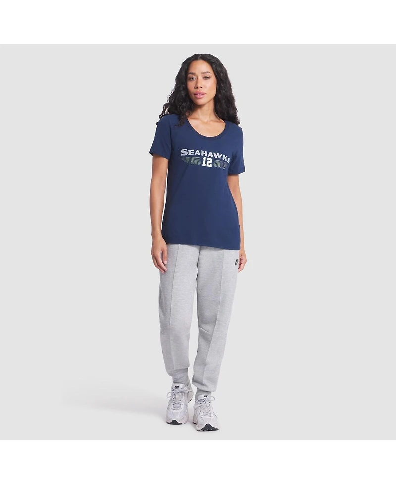 Nike Women's College Navy Seattle Seahawks 2025 Rivalries Collection Slub Dri-fit T-Shirt