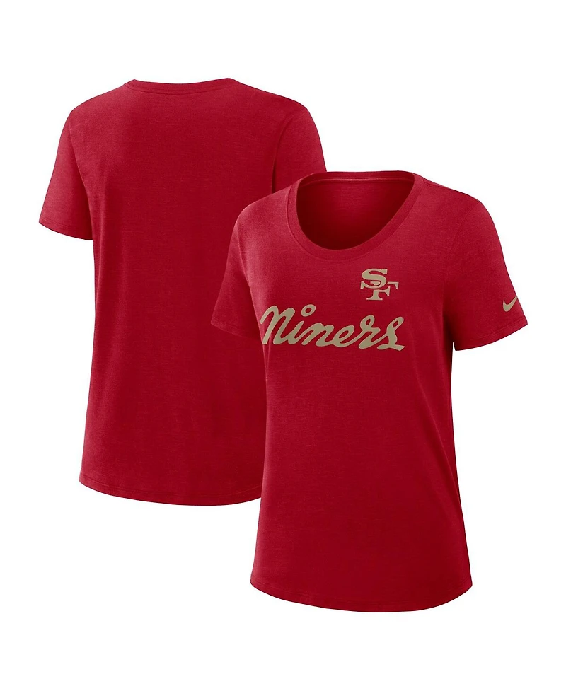 Nike Women's Scarlet San Francisco 49ers 2025 Rivalries Collection Slub Dri-fit T-Shirt