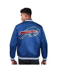 Starter Men's Royal Buffalo Bills Locker Room Satin Full-Snap Varsity Jacket