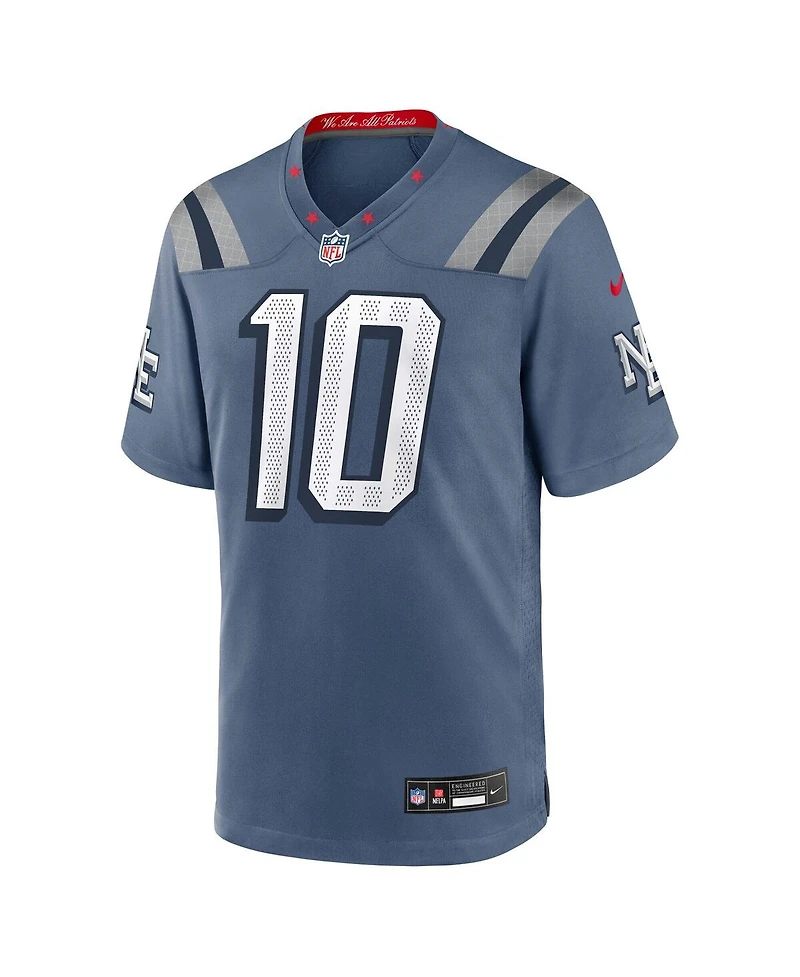 Nike Men's Drake Maye Storm Blue New England Patriots 2025 Rivalries Collection Game Jersey