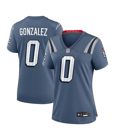 Nike Women's Christian Gonzalez Storm Blue New England Patriots 2025 Rivalries Collection Game Jersey