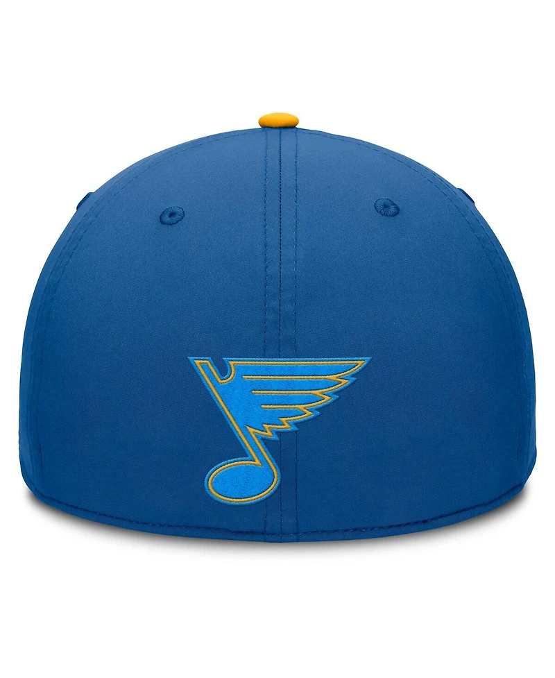 Fanatics Men's Blue/Gold St. Louis Blues Authentic Pro Rink Team Code Flex Hat