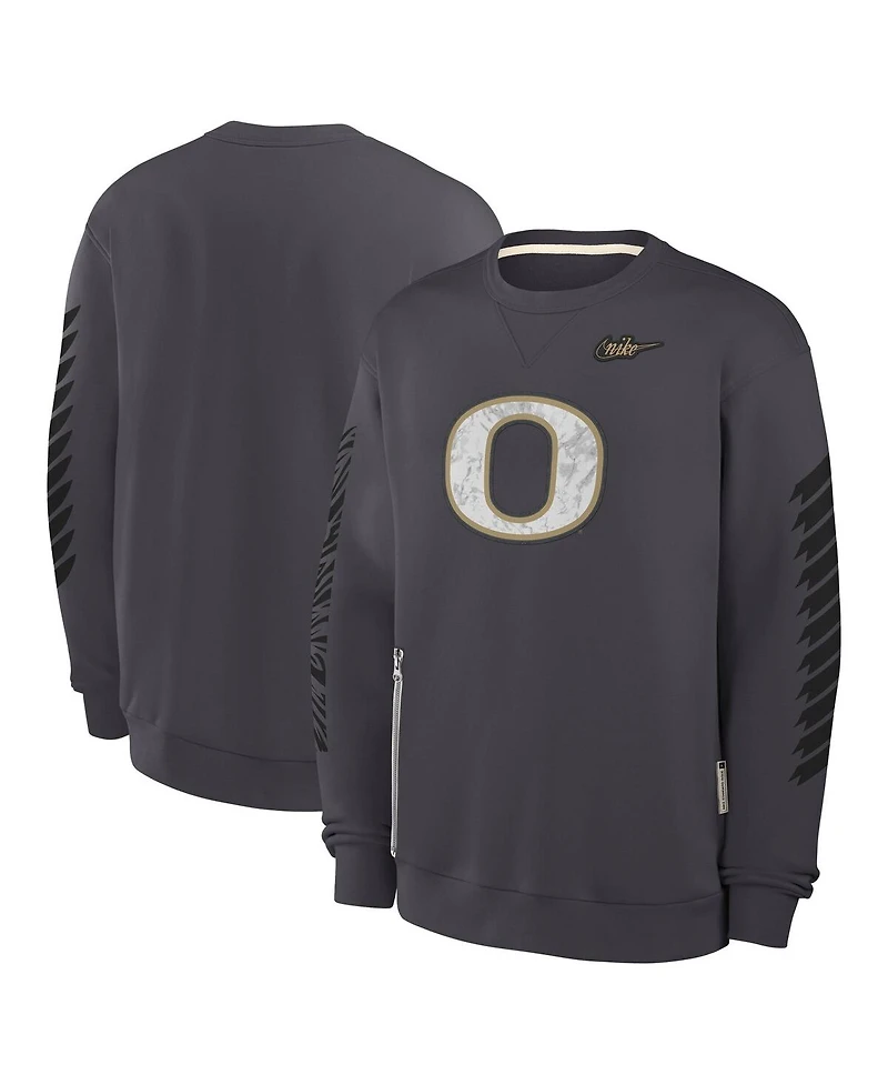 Nike Men's Anthracite Oregon Ducks Shoe Duck Fleece Sweatshirt