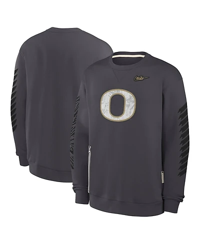 Nike Men's Anthracite Oregon Ducks Shoe Duck Fleece Sweatshirt