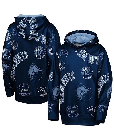 Outerstuff Big Boys and Girls Navy Memphis Grizzlies Moving Violation Hoodie