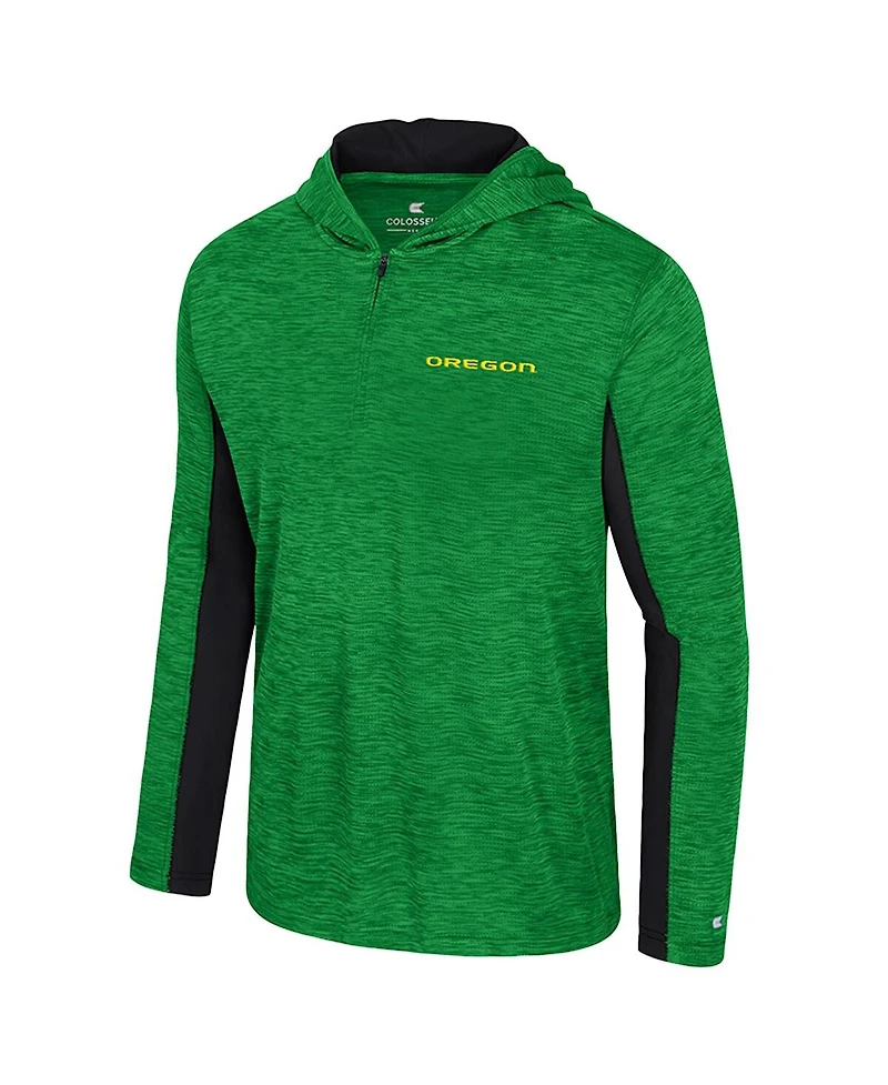 Colosseum Men's Green Oregon Ducks Always Sunny Quarter-Zip Hoodie