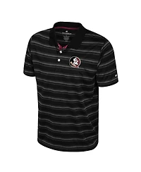 Colosseum Men's Black Florida State Seminoles Milk Steak Polo Shirt