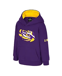 Colosseum Toddler Purple Lsu Tigers Big Logo Volume Fleece Pullover Hoodie