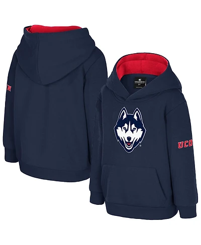 Colosseum Toddler Navy UConn Huskies Big Logo Volume Fleece Pullover Hoodie