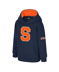 Colosseum Toddler Navy Syracuse Orange Big Logo Volume Fleece Pullover Hoodie