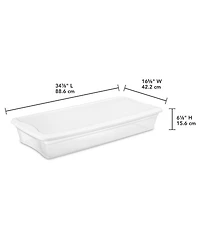 Sterilite 41 Quart Lightweight Storage Box Container with Lid, 6 Pack
