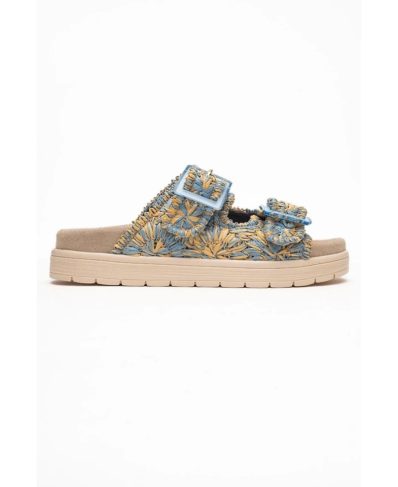 Forever & Always Shoes Milana Leather Double Strap Sandal (Women)