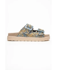 Forever & Always Shoes Milana Leather Double Strap Sandal (Women)