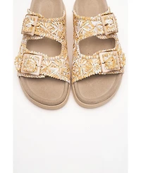 Forever & Always Shoes Milana Leather Double Strap Sandal (Women)