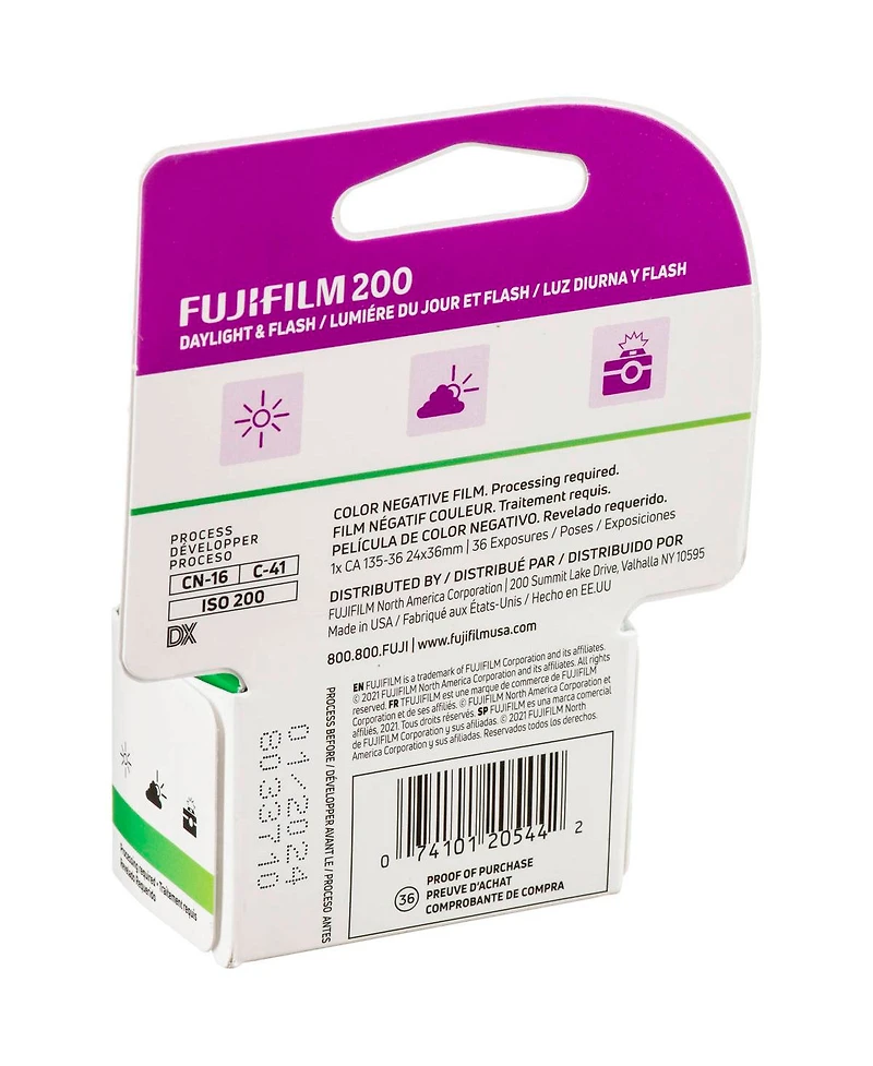 Fujifilm s5mm Color Negative Roll Film, 200 Iso, 36 Exposures (10 Pack) With Slinger Camera Bag