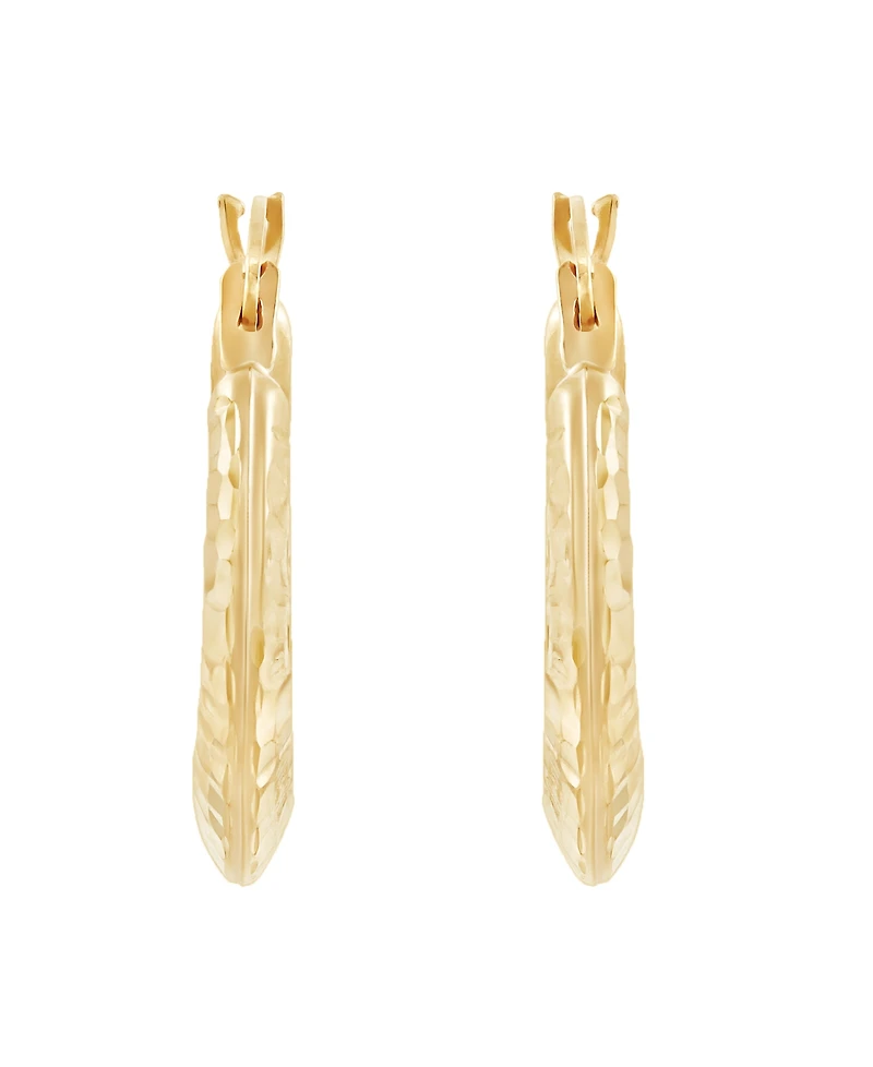 Macy's Polished Round Back to Back Hoop Earrings in 10K Yellow Gold