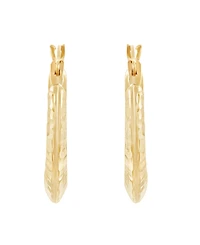 Macy's Polished Round Back to Back Hoop Earrings in 10K Yellow Gold
