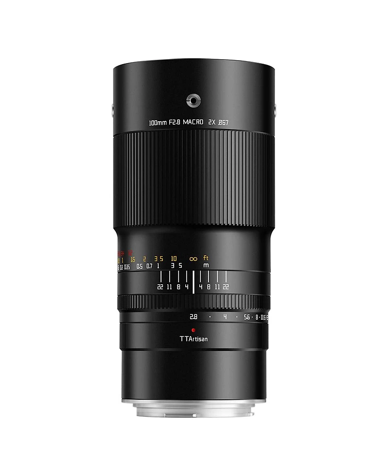 TTArtisan 100mm f/2.8 2X Macro Lens for Fujifilm Gfx Mount, Black