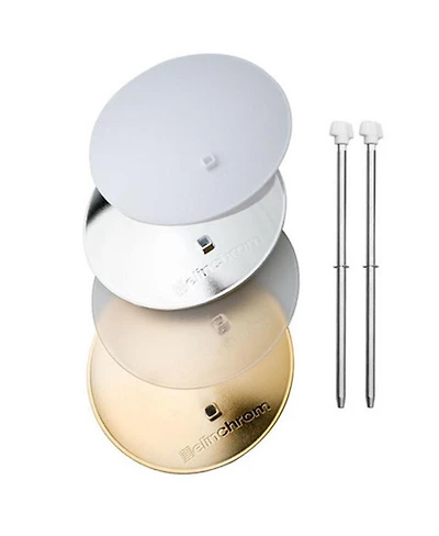 Elinchrom Set of 4 Deflectors for Softlite Reflectors and Rotolux Softboxes, Silver, Gold, Frost, Transluct & 2 Rods