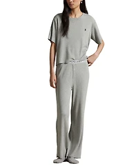 Polo Ralph Lauren Women's 2-Piece Short Sleeves Top and Pants Pajama Set