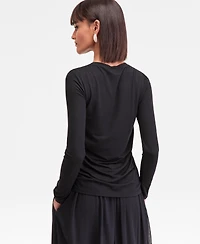 I.n.c. International Concepts Women's Long-Sleeve Layering Top, Macy's Exclusive