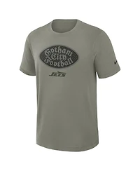 Nike Men's Dark Stucco New York Jets 2025 Rivalries Collection Slub Dri-fit T-Shirt