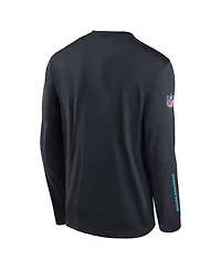 Nike Men's Pitch Blue Miami Dolphins 2025 Rivalries Collection Sideline Legend Dri-fit Long Sleeve T-Shirt