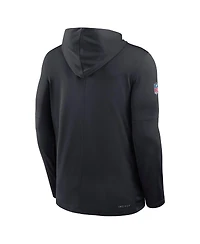 Nike Men's Pitch Blue Miami Dolphins 2025 Rivalries Collection Sideline Dri-fit Long Sleeve Hoodie T-Shirt