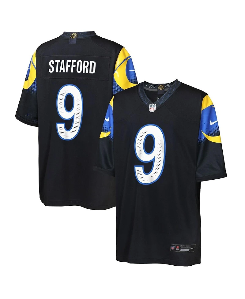 Nike Big Boys and Girls Matthew Stafford Midnight Blue Los Angeles Rams 2025 Rivalries Collection Game Jersey
