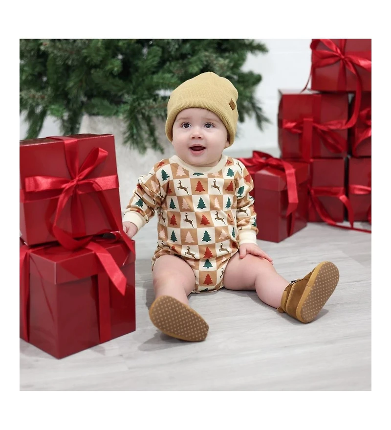 Sweet Wink Baby Boys Cabin Christmas Long Sleeve Romper