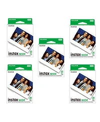 Fujifilm 5 Pack 20-Pack Instax Wide Instant Color Print Film, Iso 800