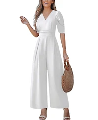 Cupshe Women's V-Neck Wide Leg Jumpsuit